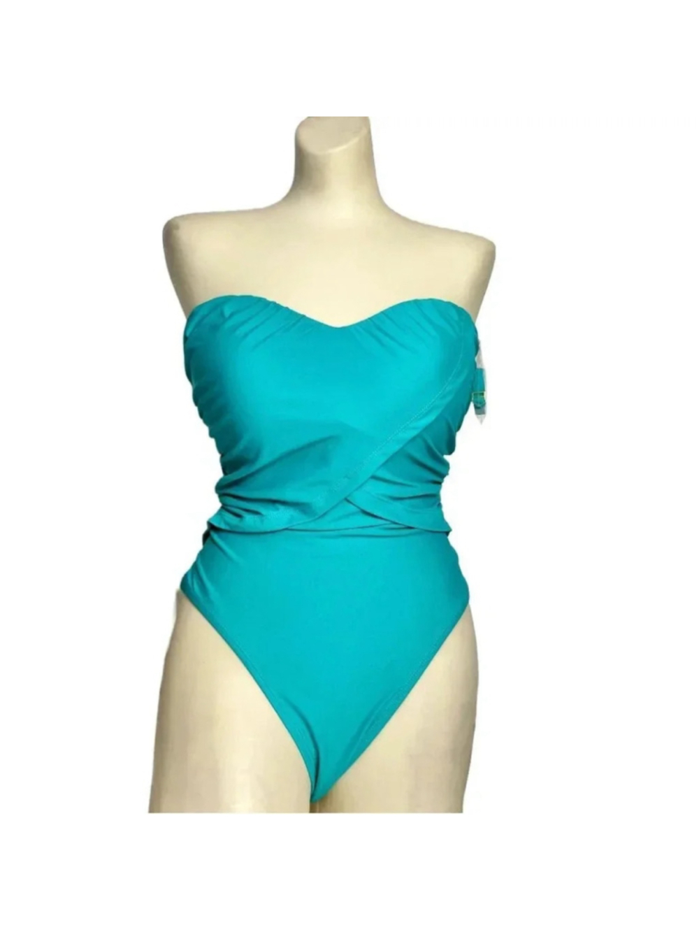 Into The Blue By AMEREX One Piece Strapless Swimsuit, Color Sea Dive